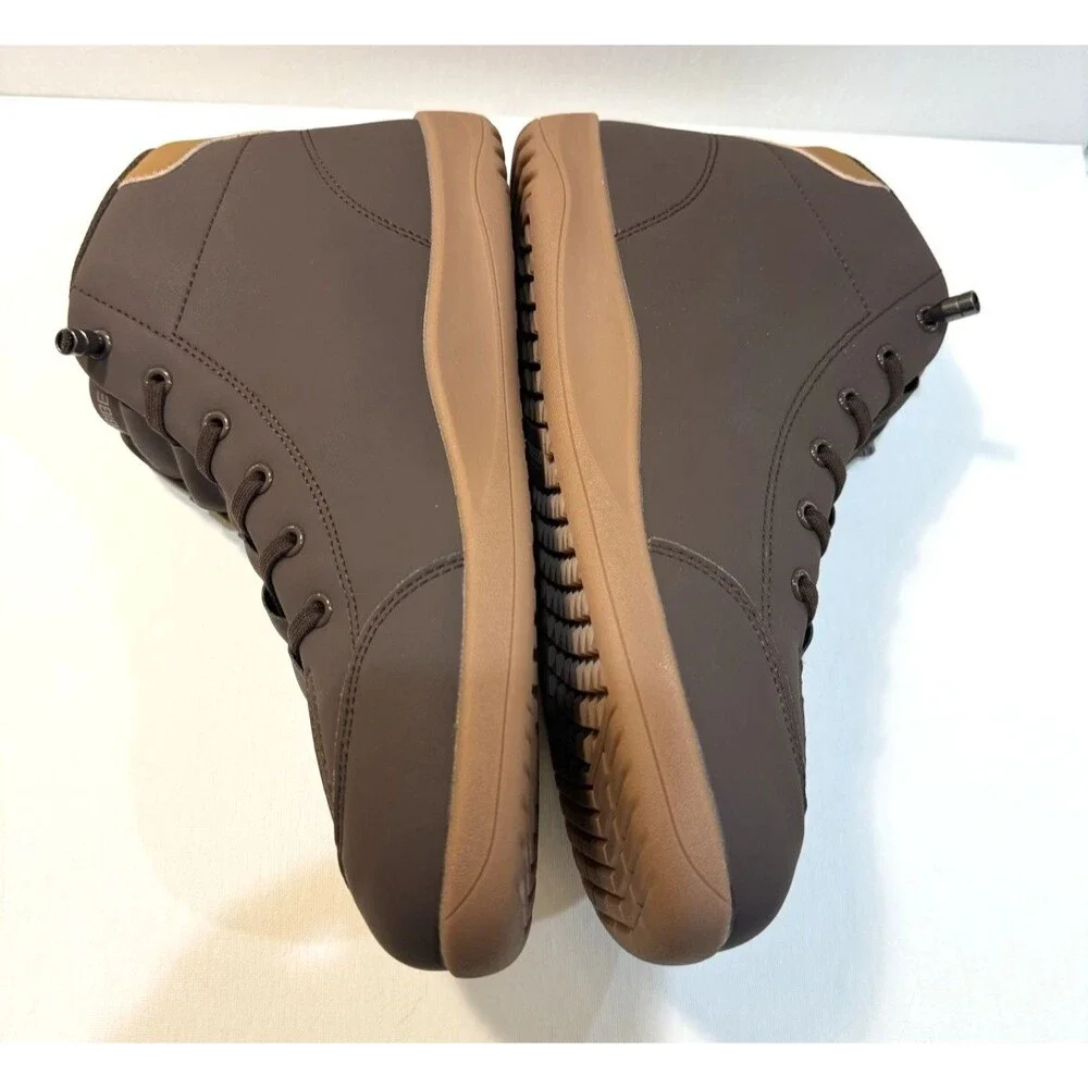 HOBIBEAR Leather Barefoot Boots Zero-Drop Minimalist Wide Width Shoes 42 Unisex